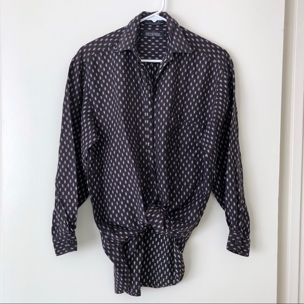 Generra Vintage Relaxed Casual Print Shirt